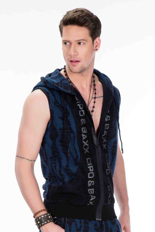 CL297 bezrękawnik męski bluzowy z kapturem