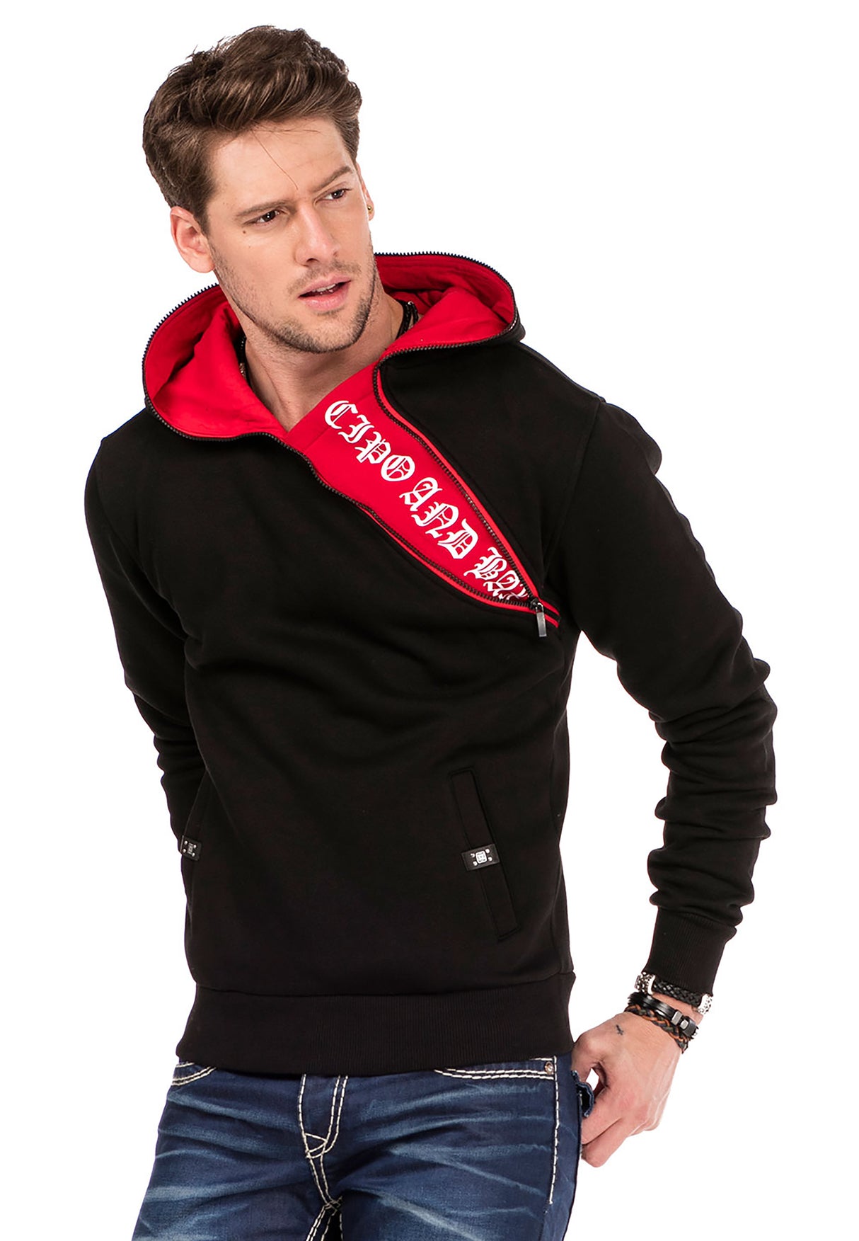 CL329 bluza z kapturem i zamkiem