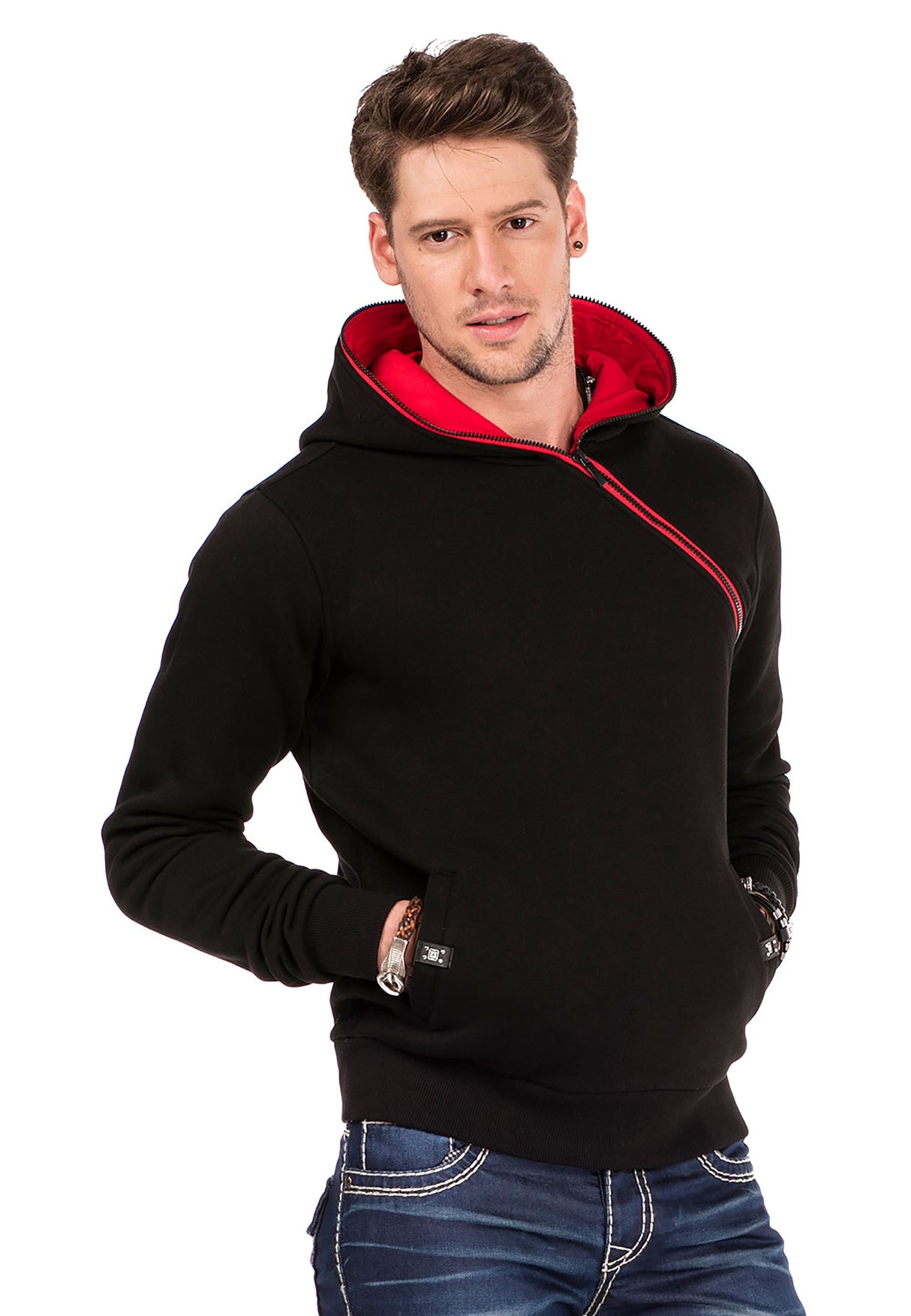 CL329 bluza z kapturem i zamkiem