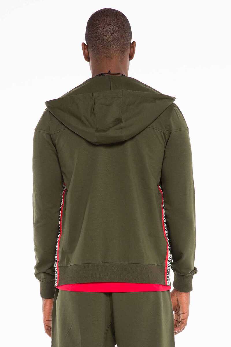 CL346 men's sweat jacket with CB brand strips