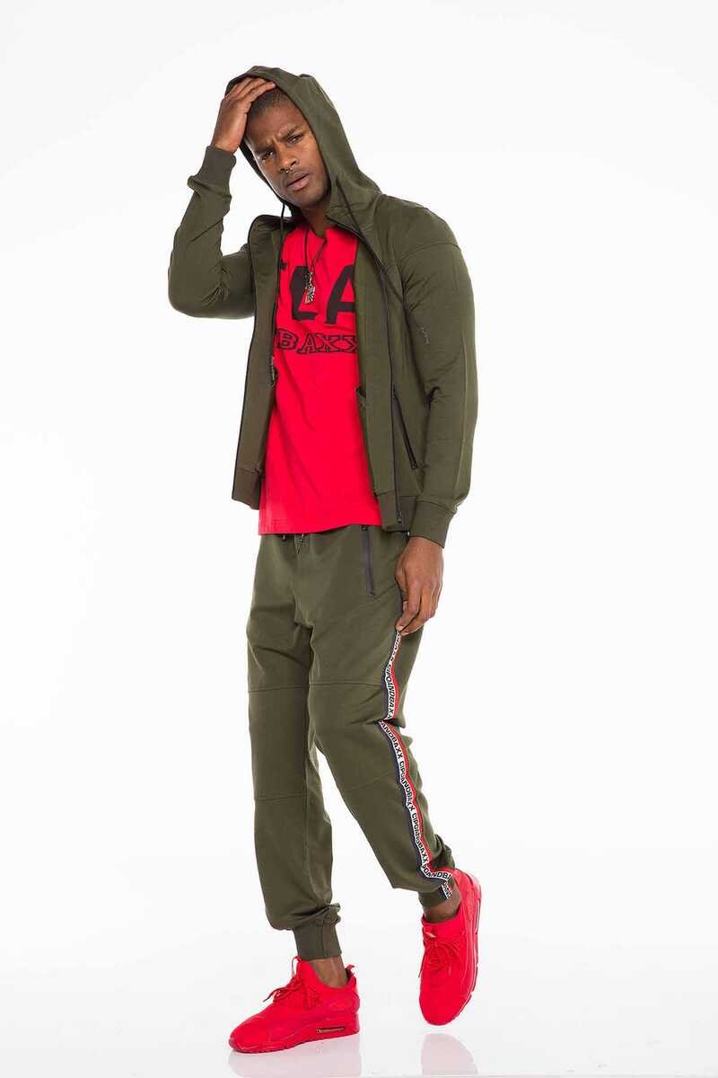 CL346 men's sweat jacket with CB brand strips