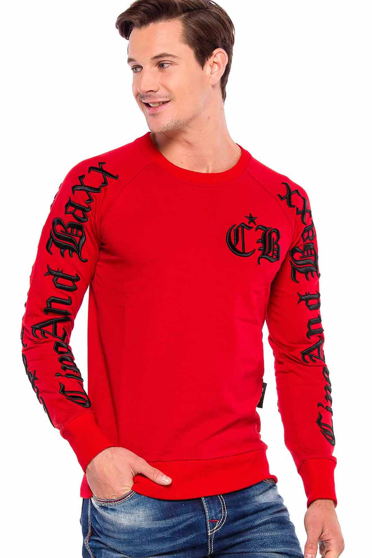 Cl370 Felpa uomo con ricamo