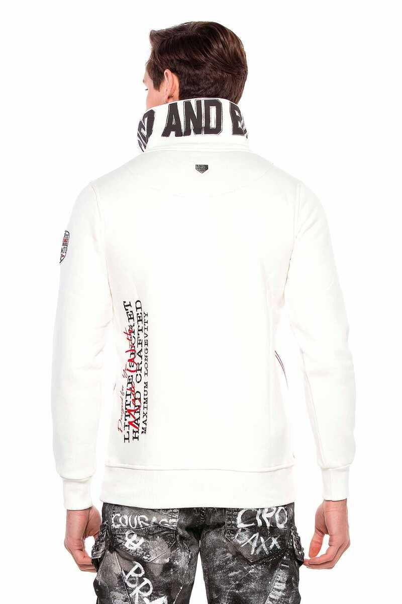 Cl377 Felpa uomo con collo alto