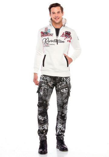 Cl377 Felpa uomo con collo alto