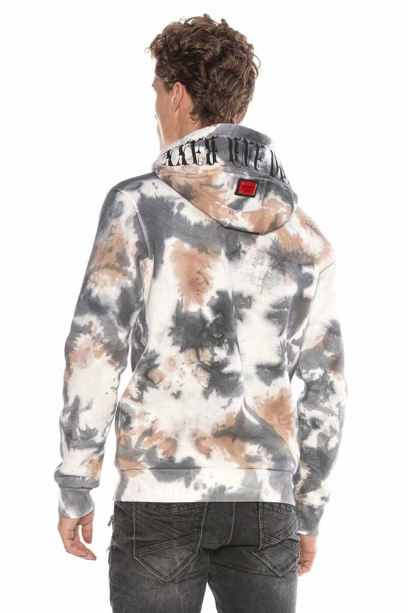 CL405 Sweatshirt à capuche pour homme avec des applications de pierres
