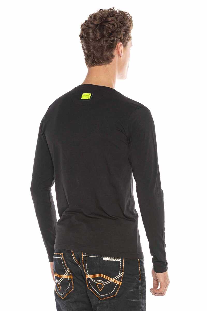 CL406 bluza męska z nadrukiem i kamieniami