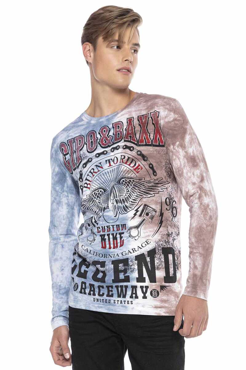 CL410 bluza męska z nadrukiem w batikowym stylu