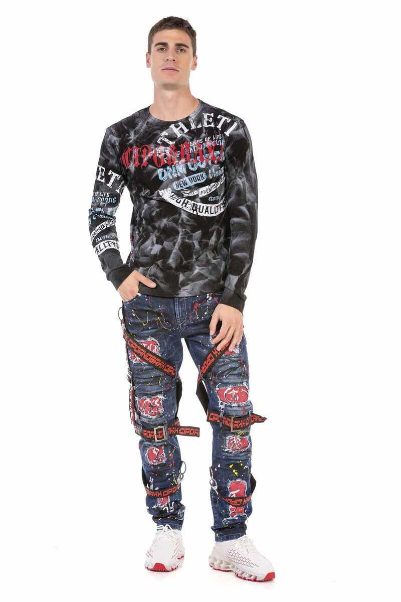 CL453 bluza męska w batikowym stylu