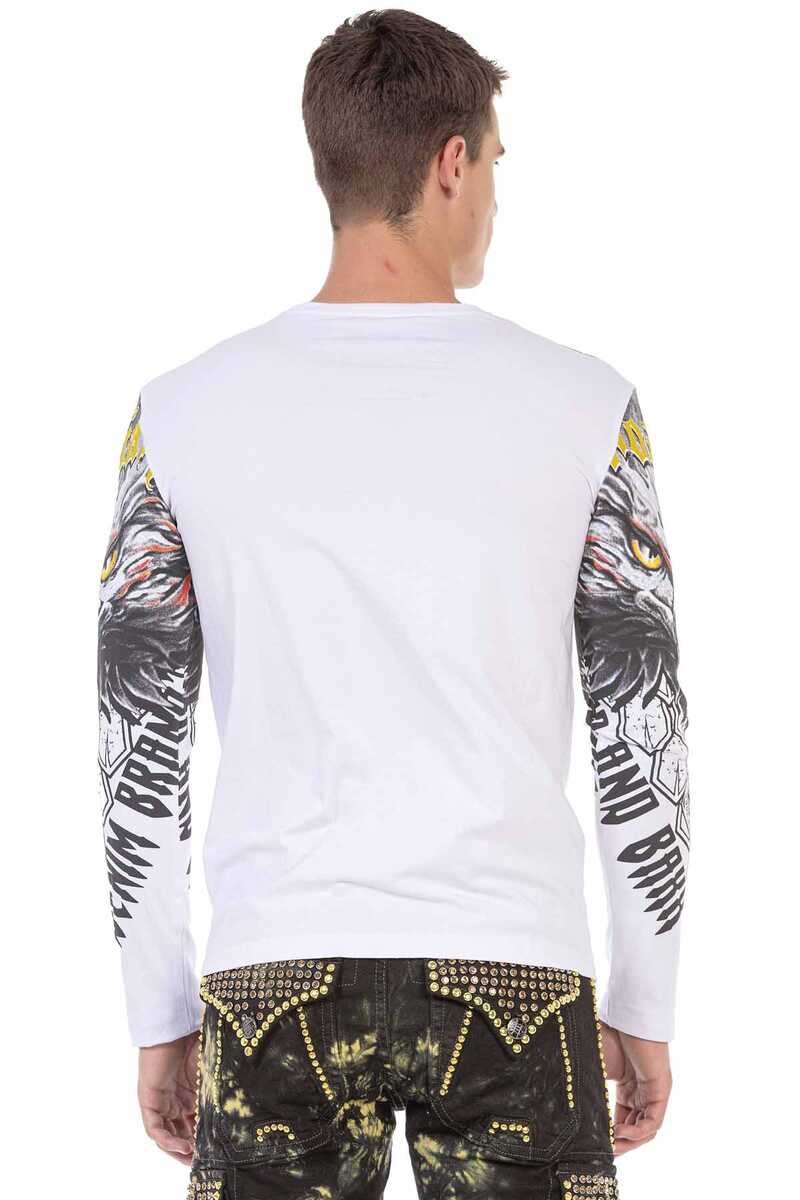 CL488 bluza męska z nadrukiem i kamieniami