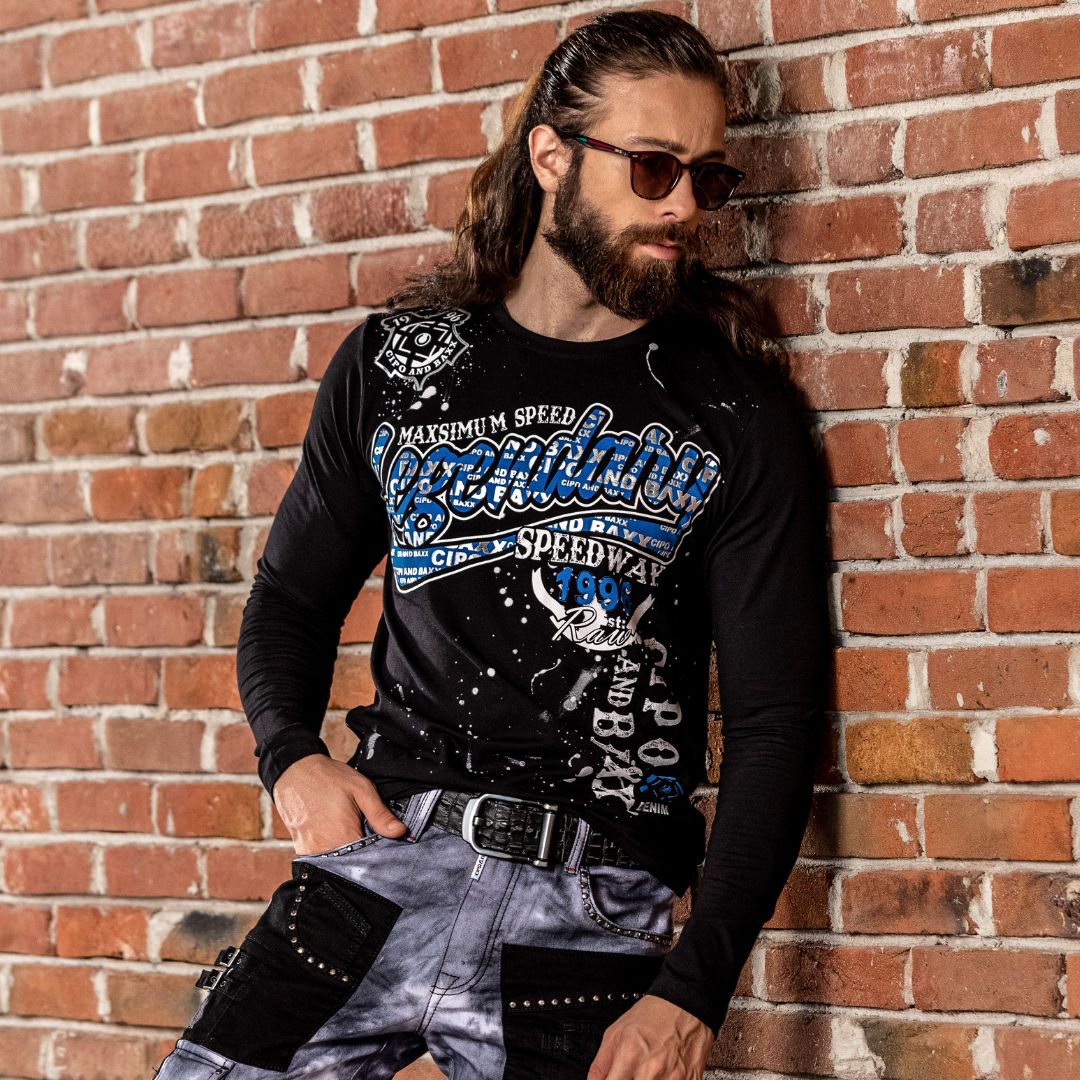 CL510 bluza męska z nadrukiem z przodu