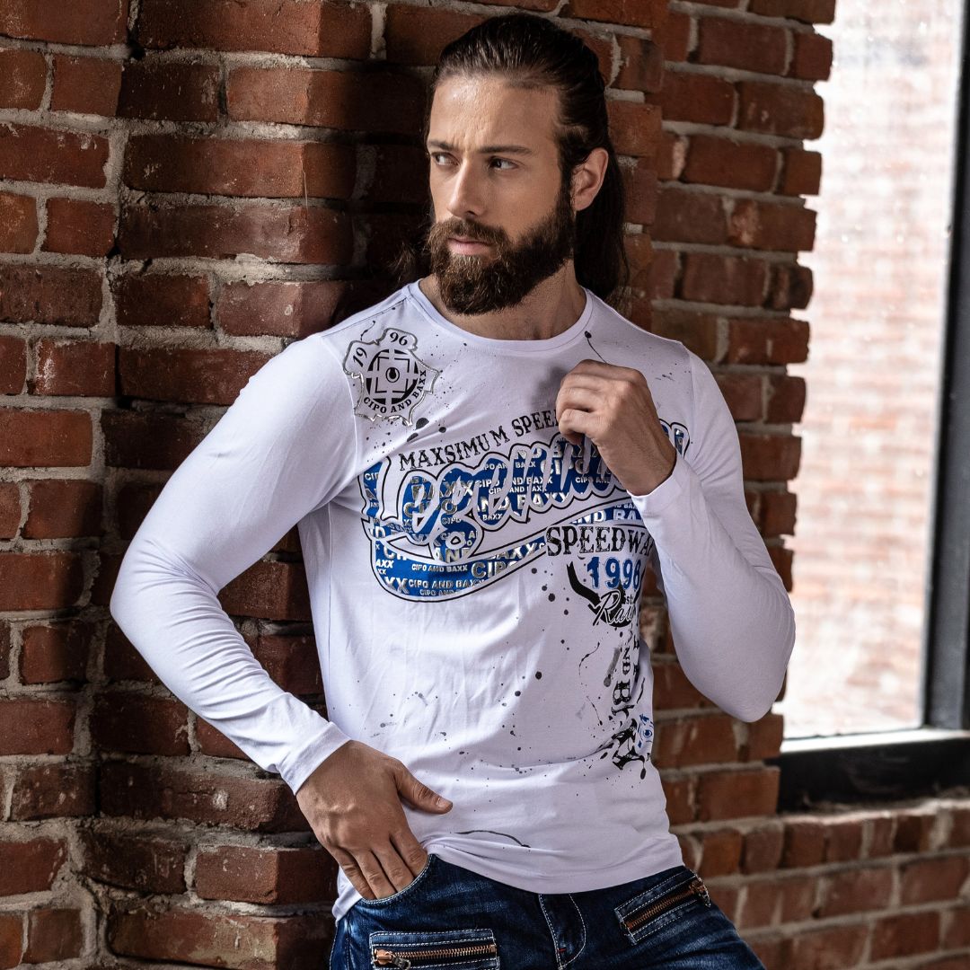 CL510 bluza męska z nadrukiem z przodu