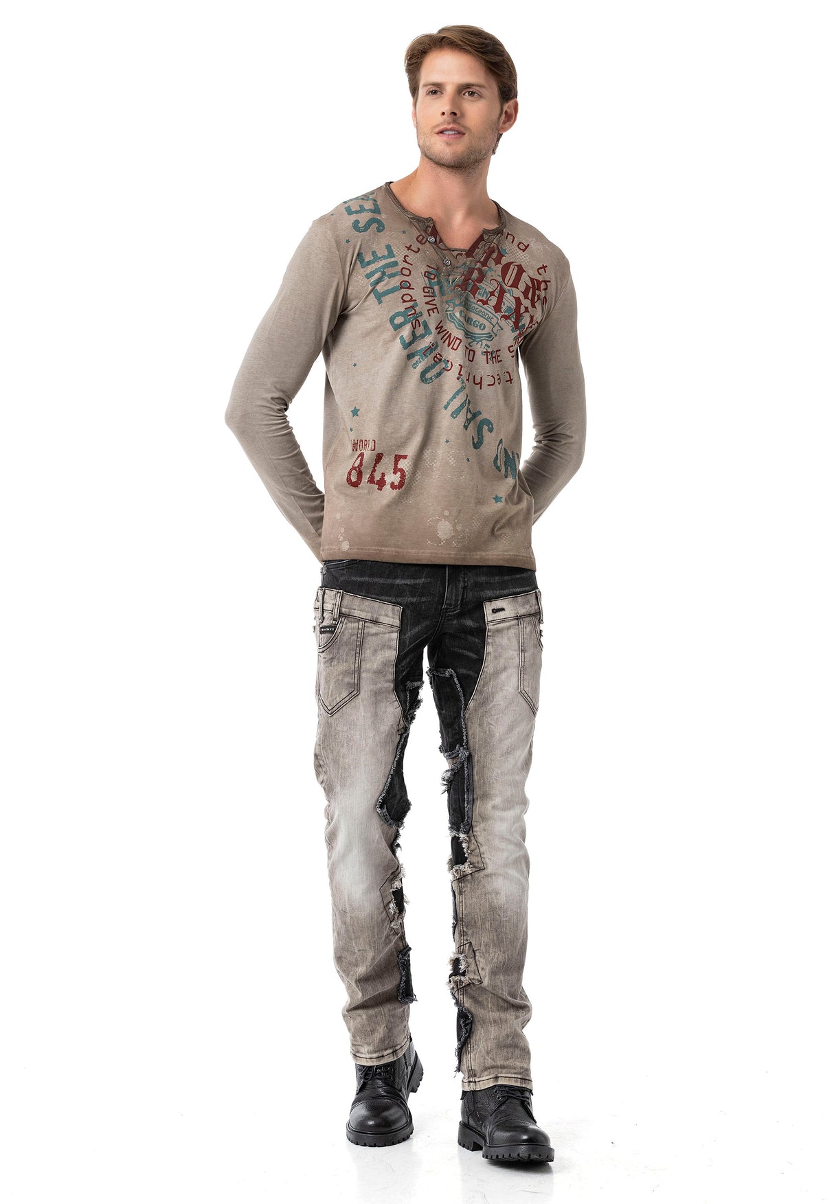 CL512 bluza męska w batikowym stylu