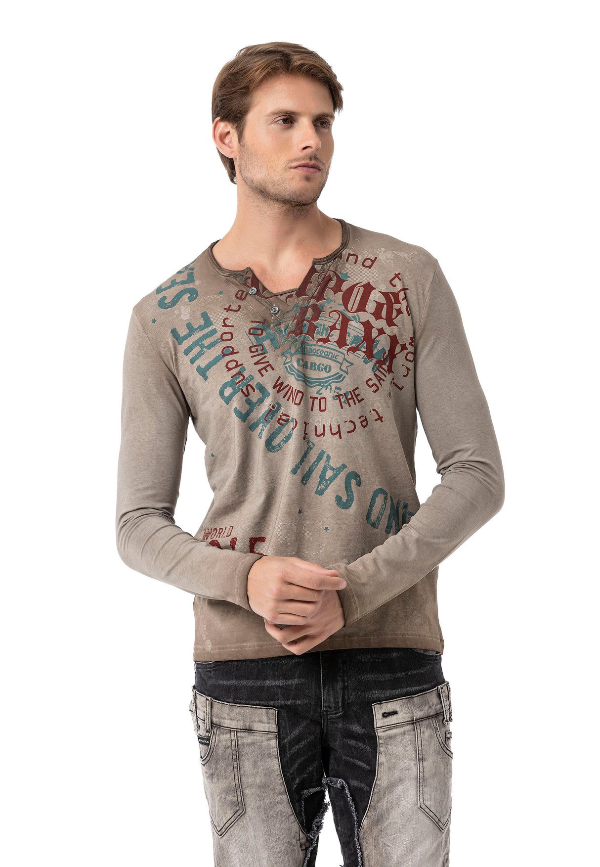 CL512 bluza męska w batikowym stylu