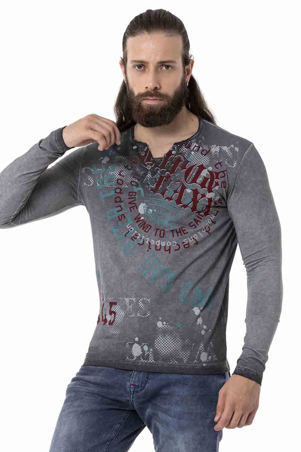 CL512 bluza męska w batikowym stylu