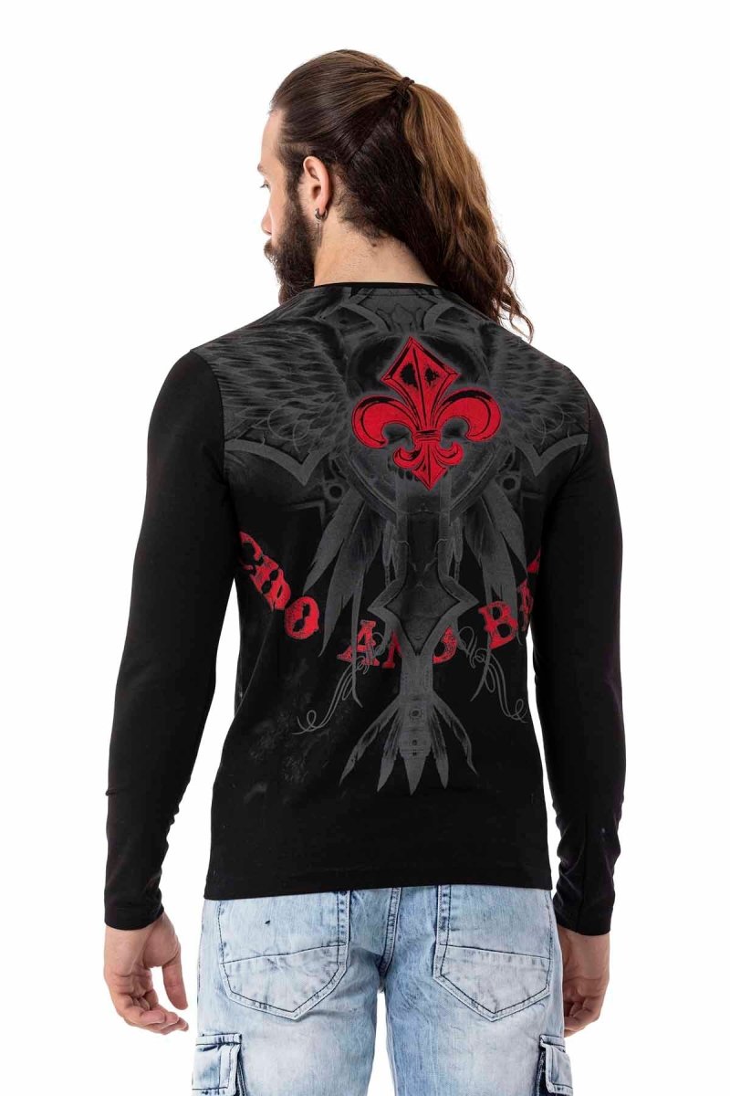 CL522 bluza męska z duzym nadrukiem