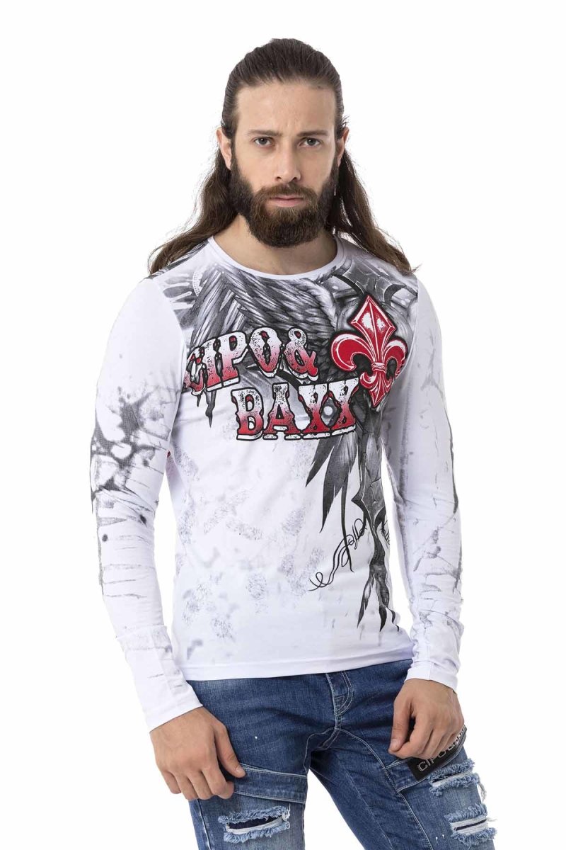 CL522 bluza męska z duzym nadrukiem