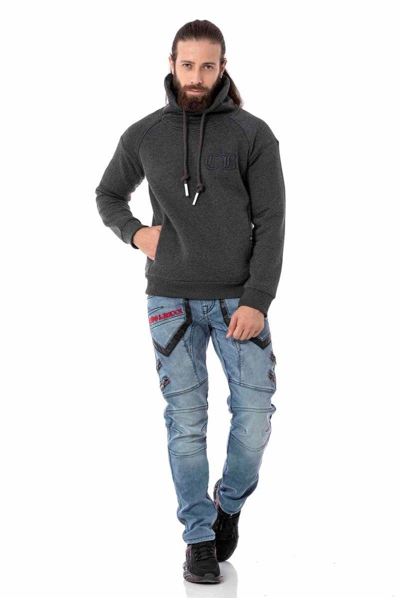 CL529 Herren Sweatshirt mit hochabschließendem Stehkragen