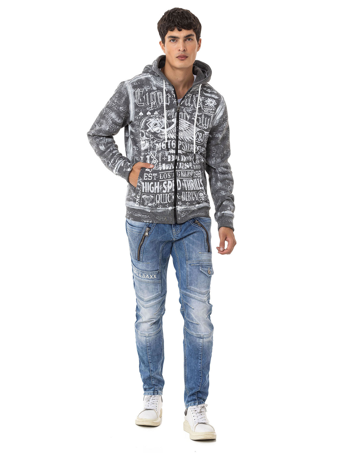 CL544 Sudadera Estampada para Hombre