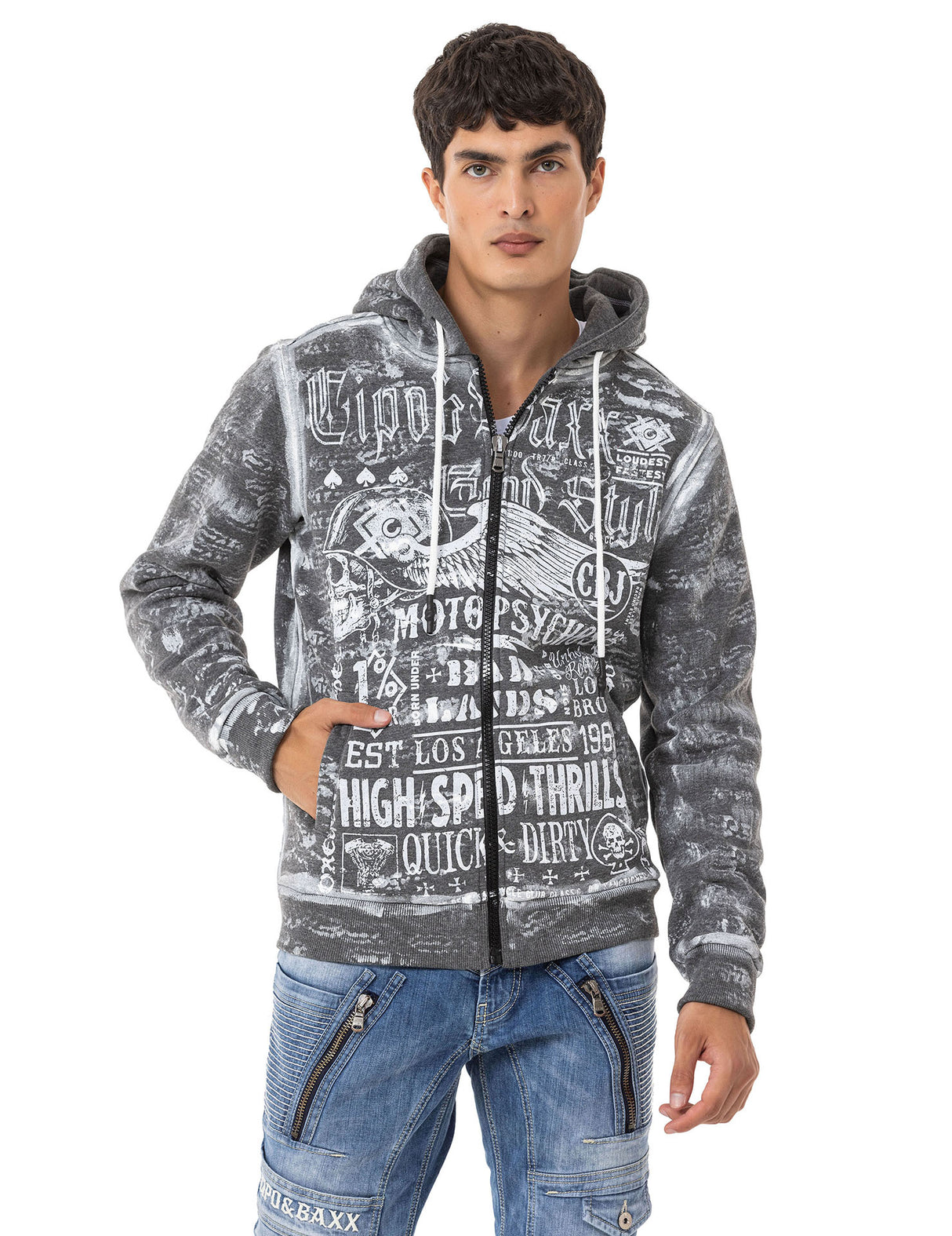 CL544 Sudadera Estampada para Hombre