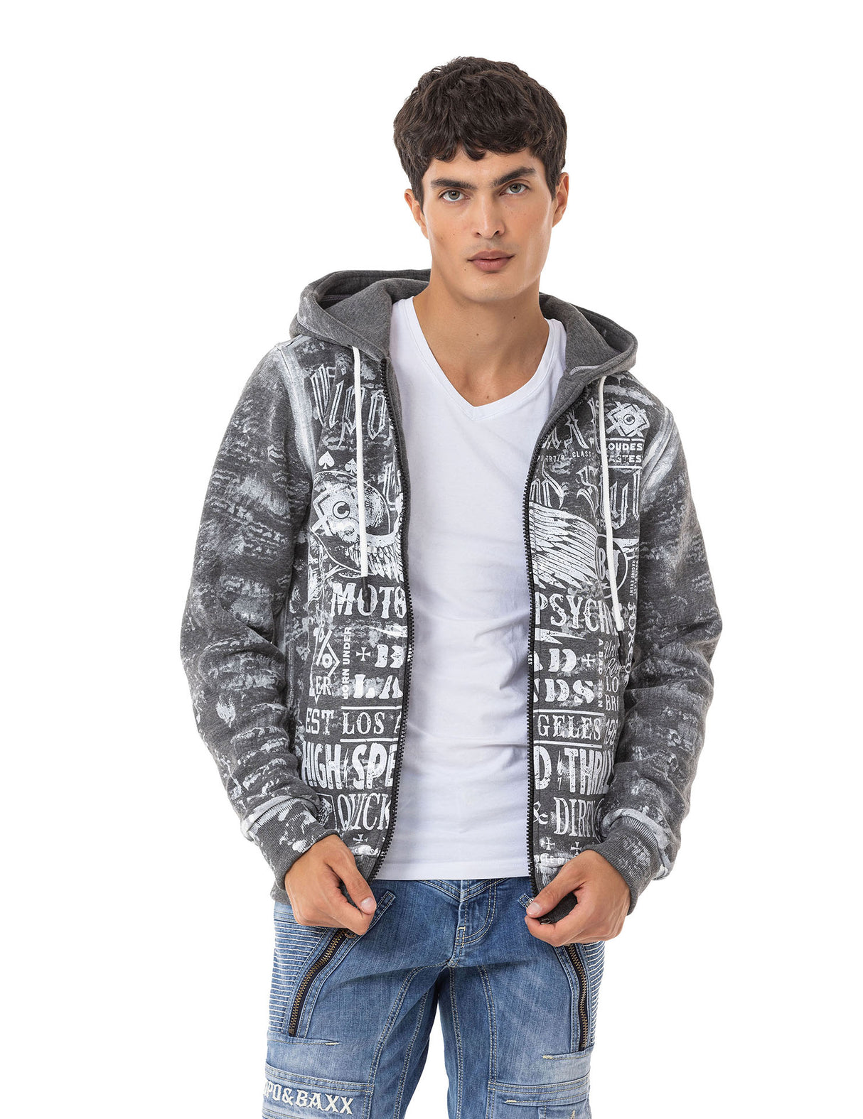 CL544 Sudadera Estampada para Hombre