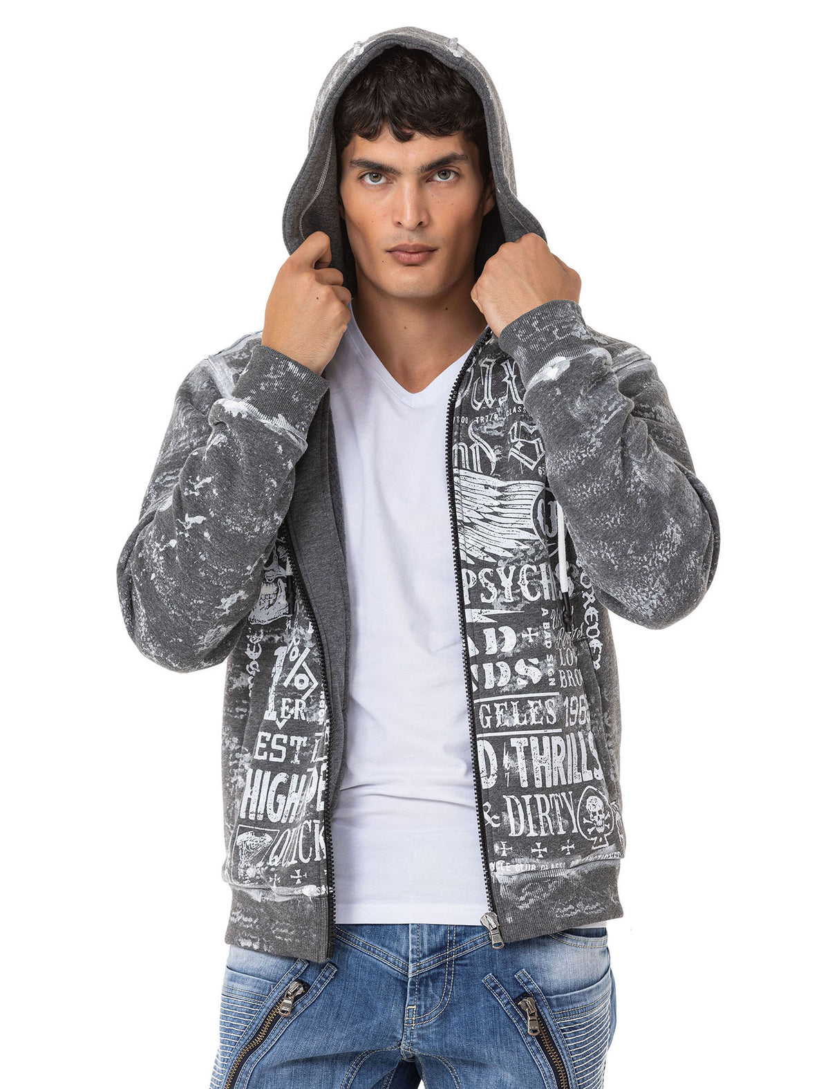 CL544 Sudadera Estampada para Hombre