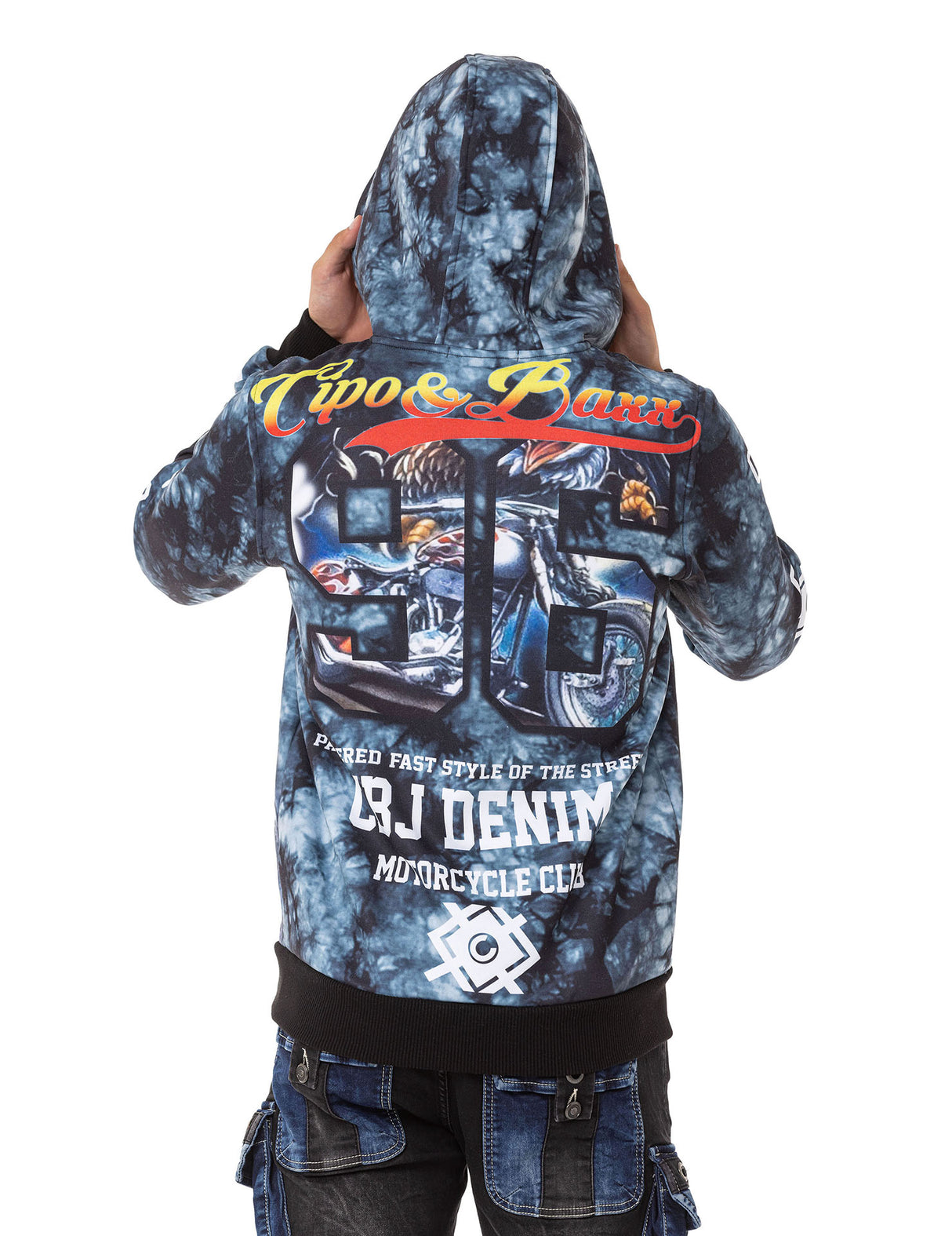 CL551 bluza męska z nadrukiem rozpinana