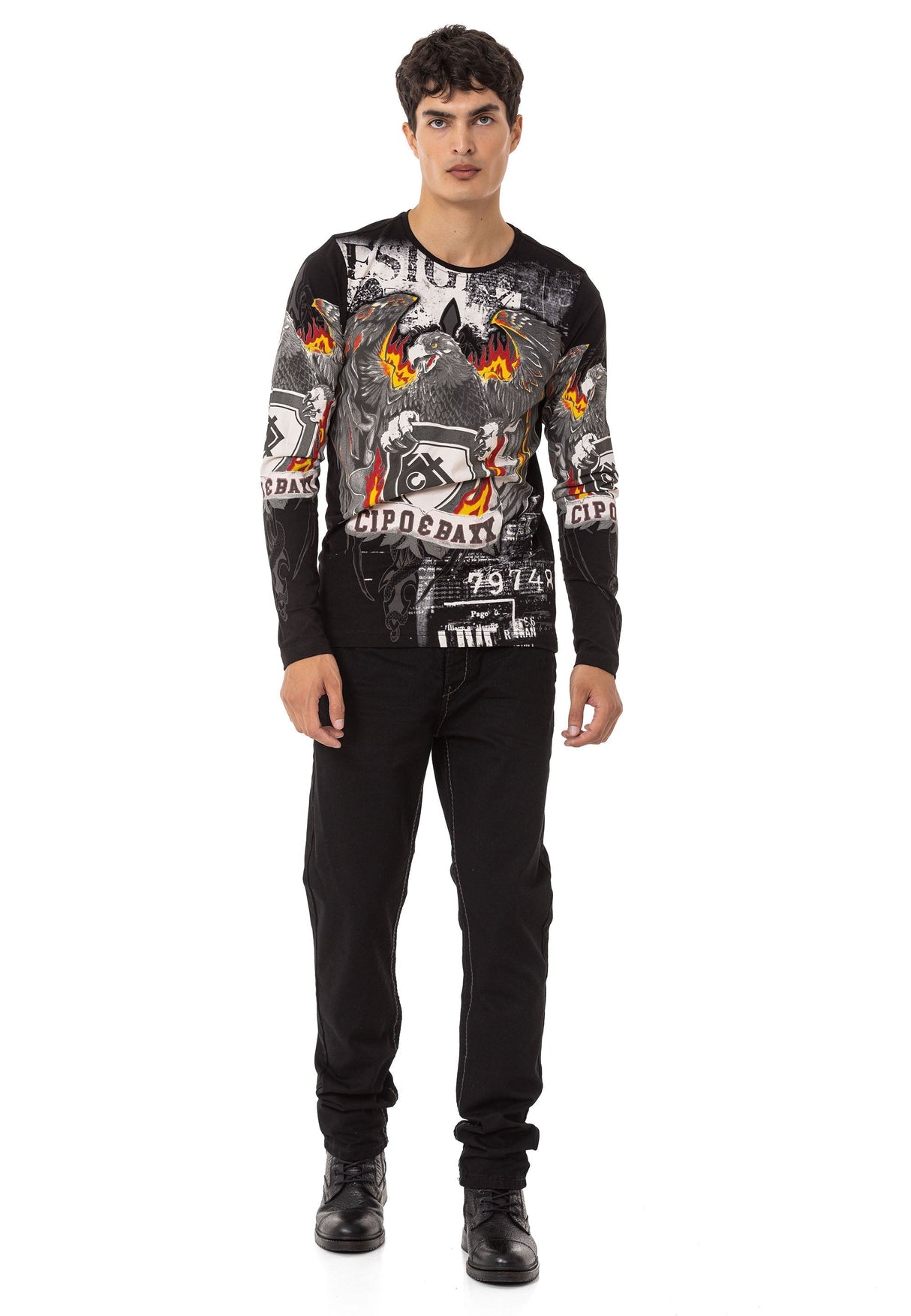 CL553 bluza męska z kapturem