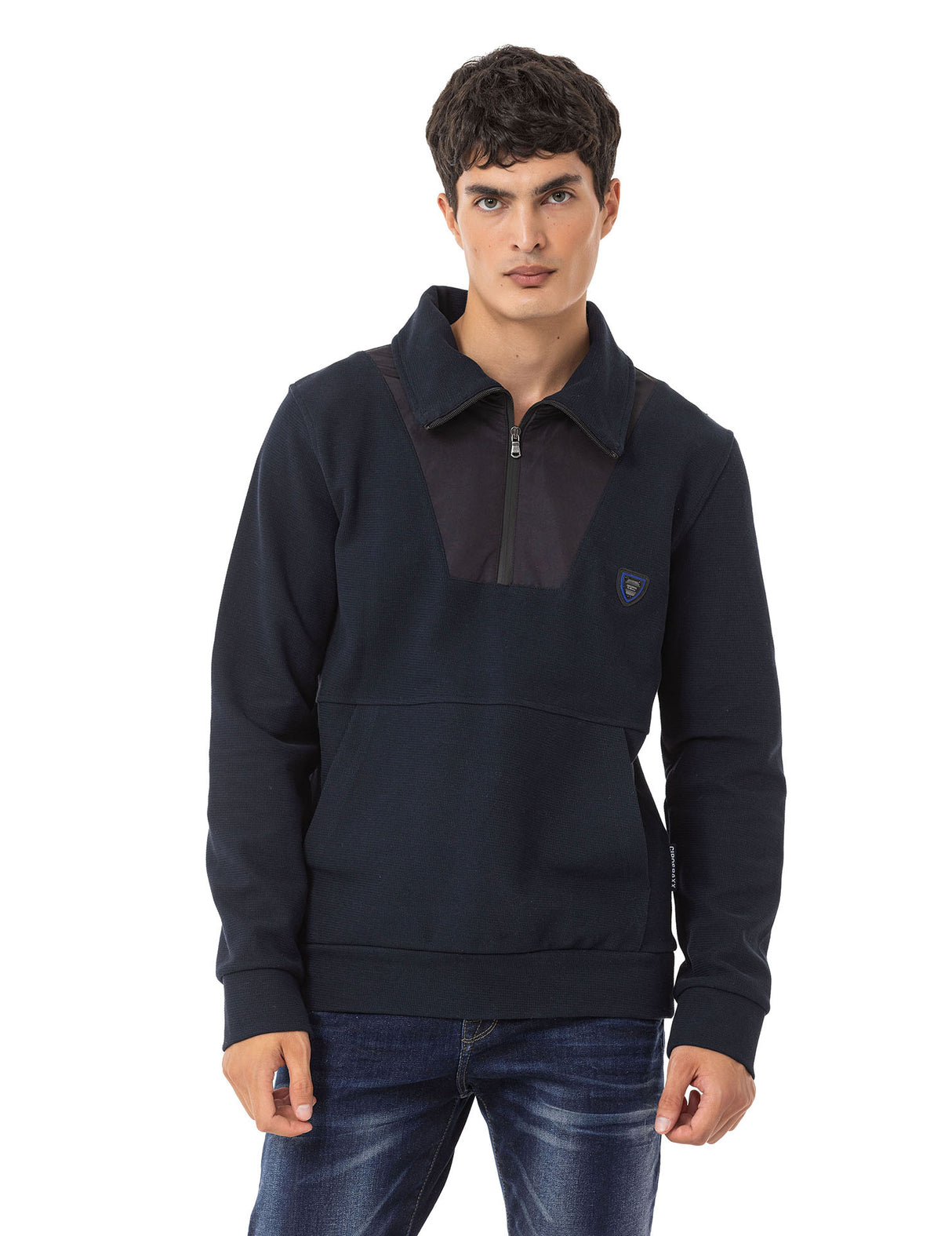 CL555 bluza męska z kołnierzem