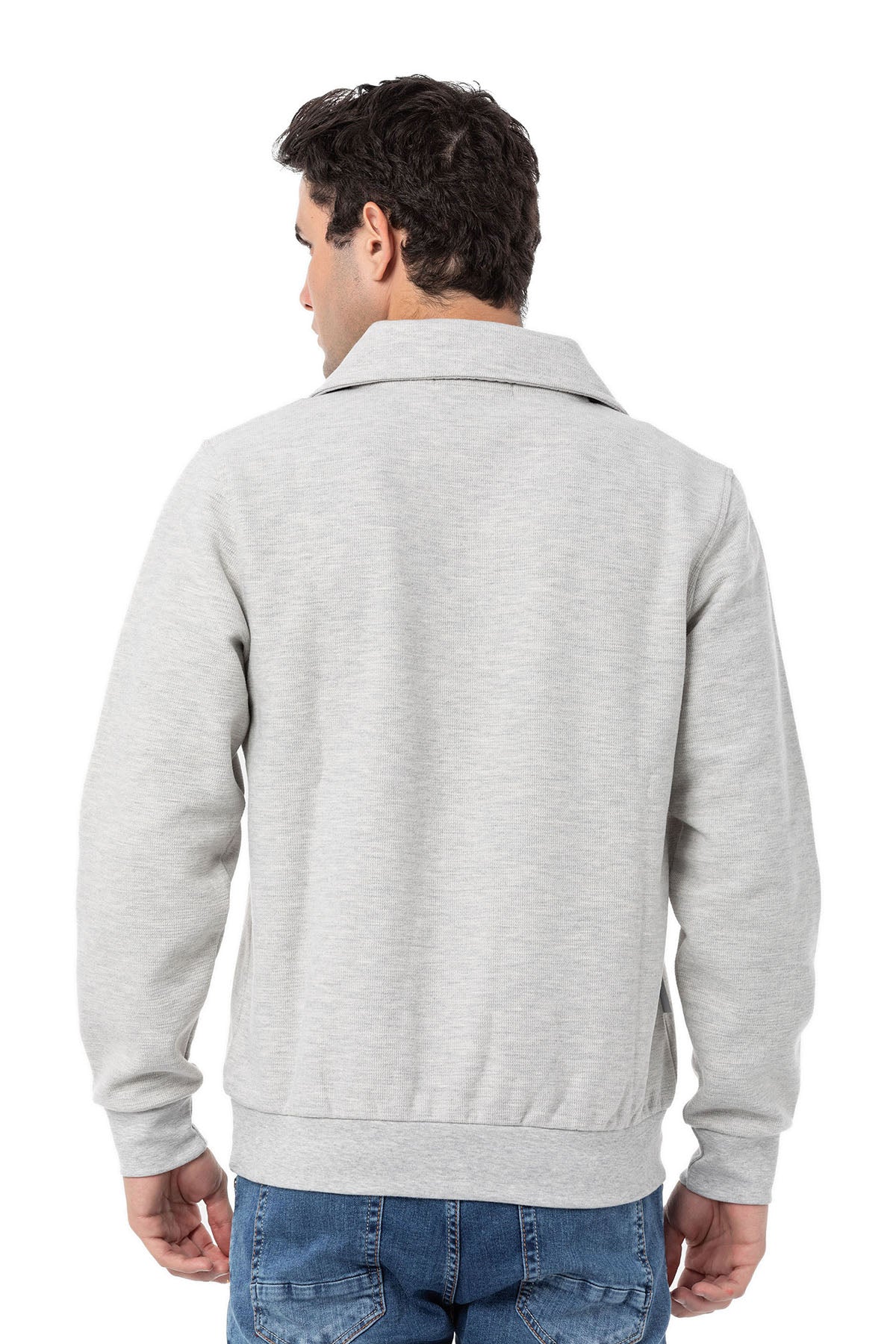 CL555 bluza męska z kołnierzem