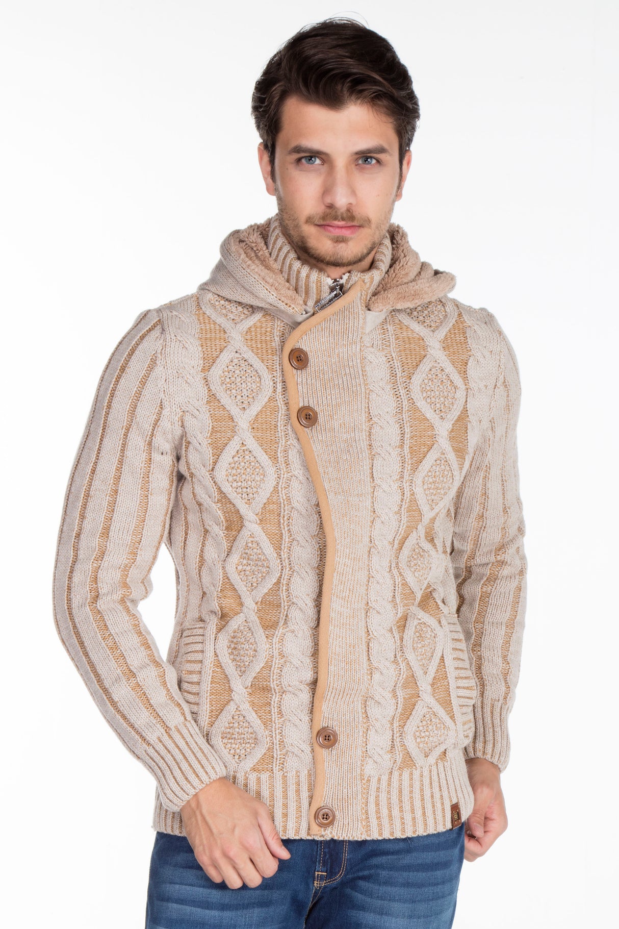 CP161 sweter męski rozpinany