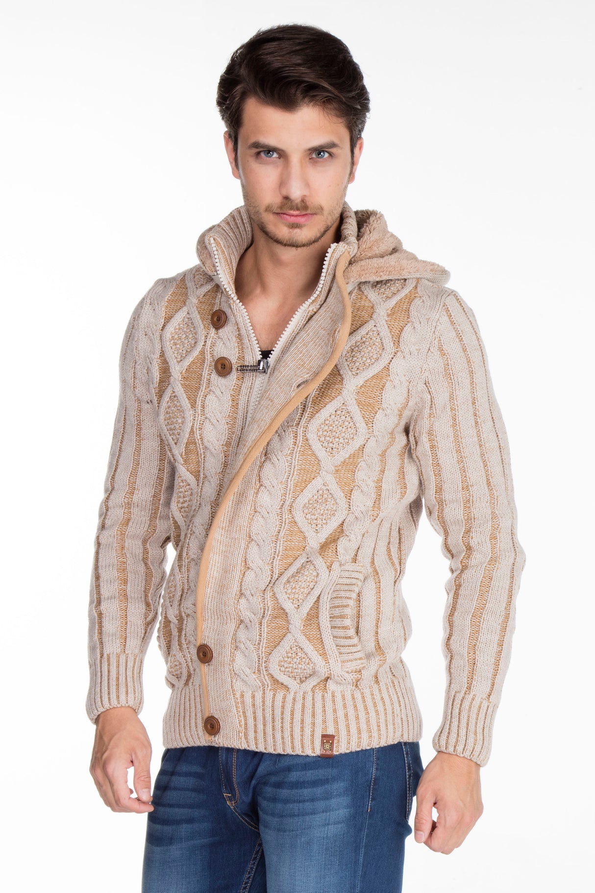 CP161 sweter męski rozpinany