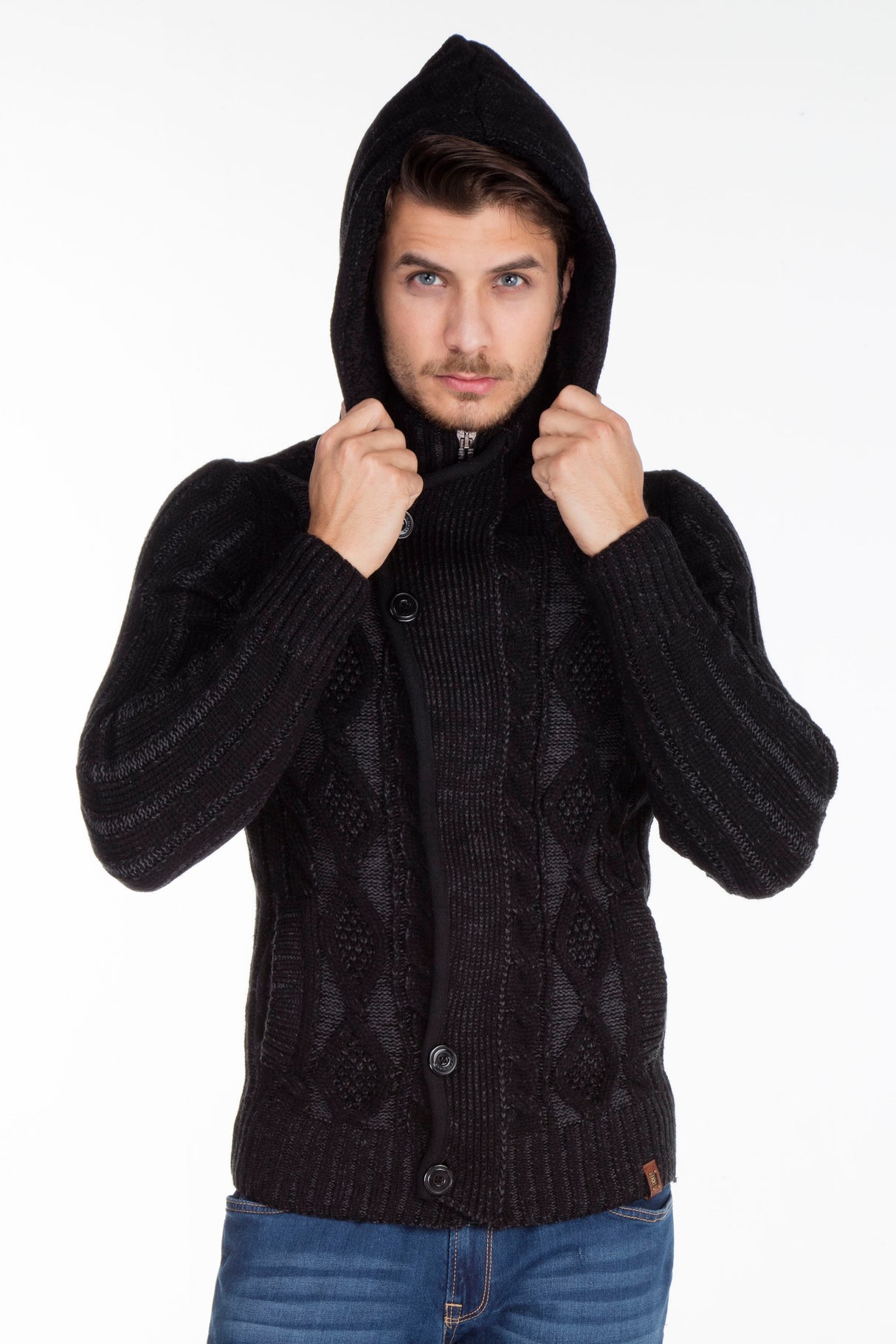 CP161 sweter męski rozpinany