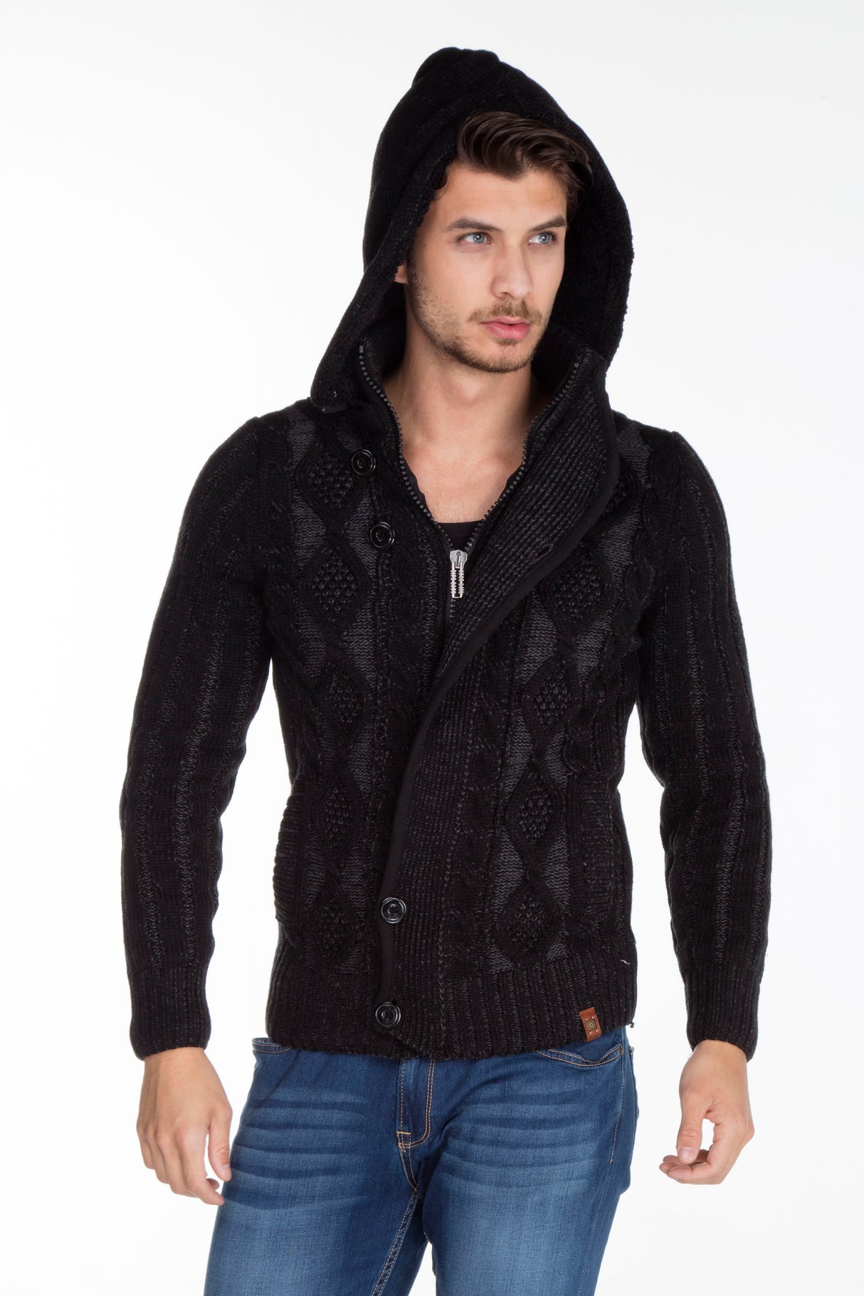 CP161 sweter męski rozpinany