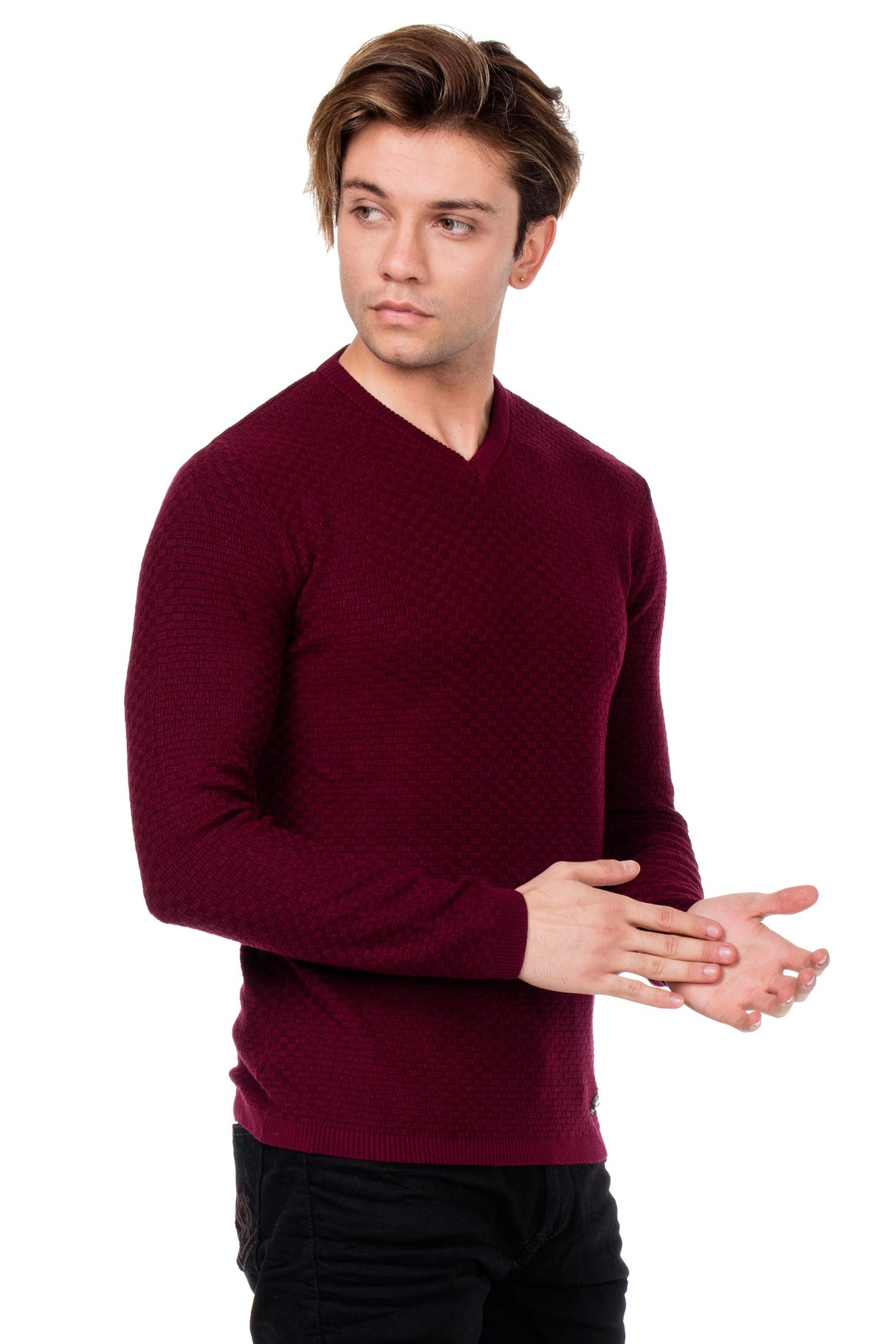 CP169 sweter męski klasyczny