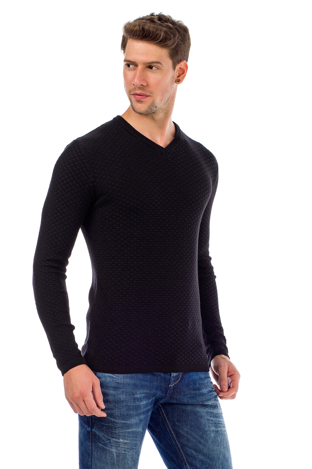 CP169 sweter męski klasyczny