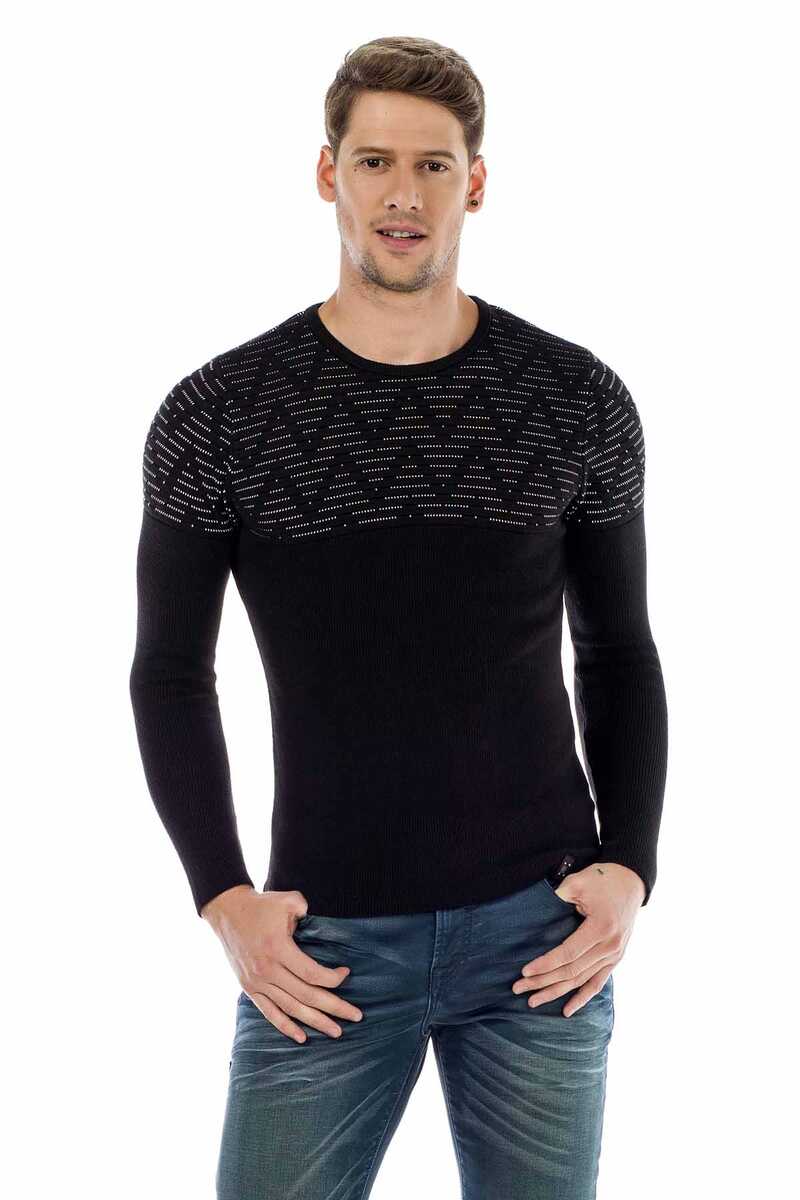 CP170 sweter męski z wzorem