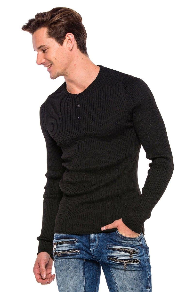 CP193 sweter męski z guzikami