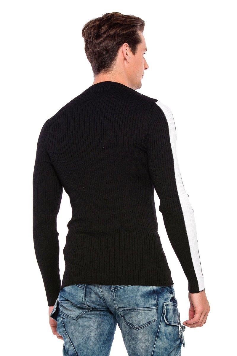 CP194 UOMINI MAGLIO DI MITTURE CON STRIPI DI CONTROTTO LATURA