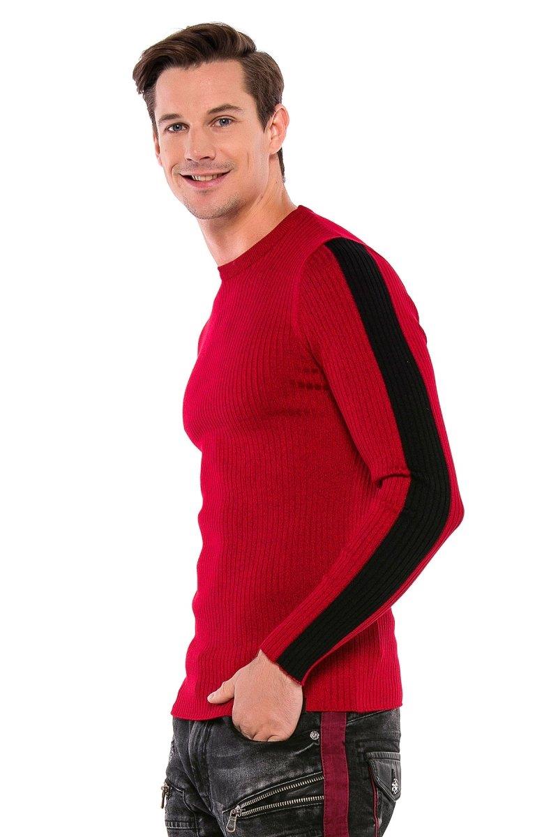 CP194 UOMINI MAGLIO DI MITTURE CON STRIPI DI CONTROTTO LATURA