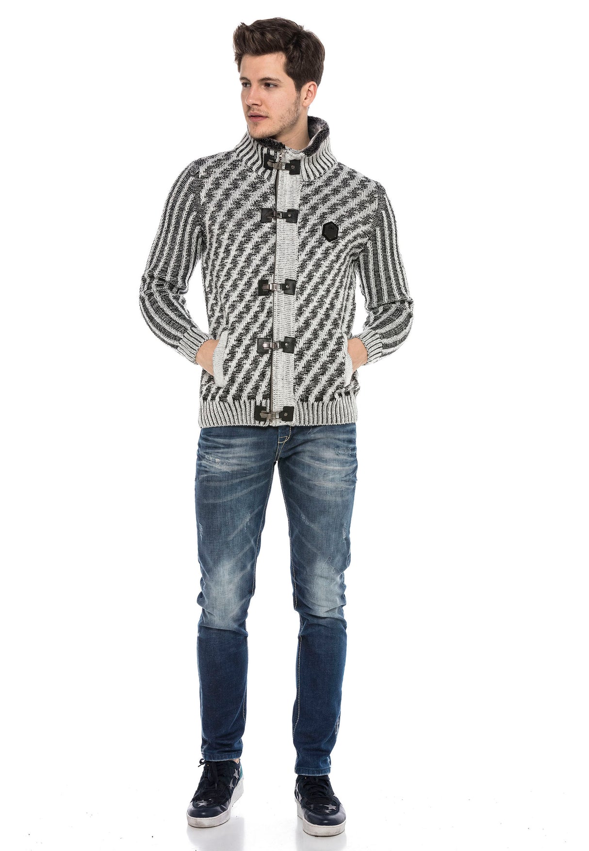 CP213 sweter męski rozpinany