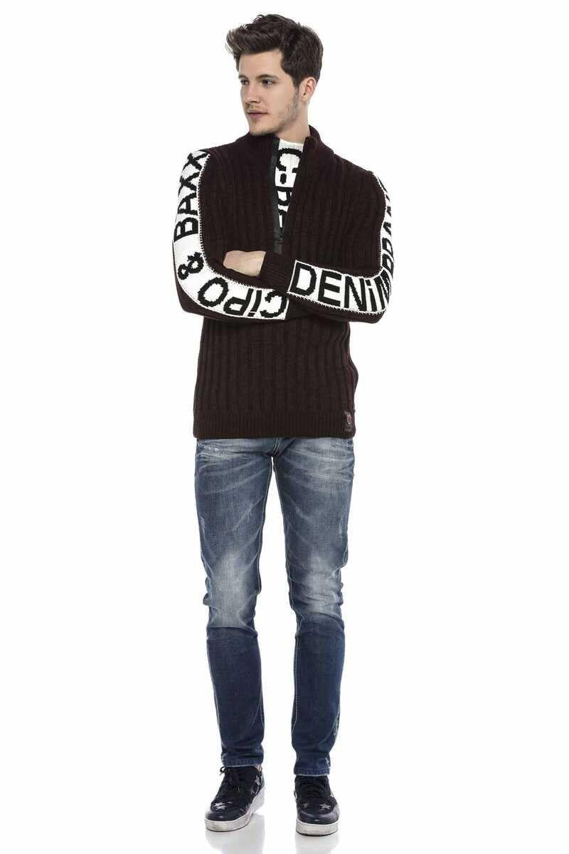 CP216 sweter męski z suwakiem