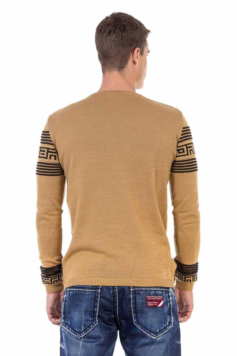 CP243 sweter męski z wzorem