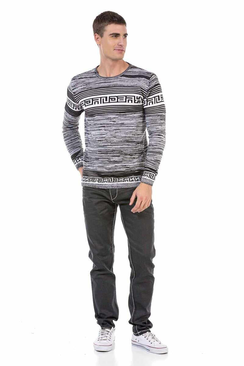 CP244 sweter męski z wzorem