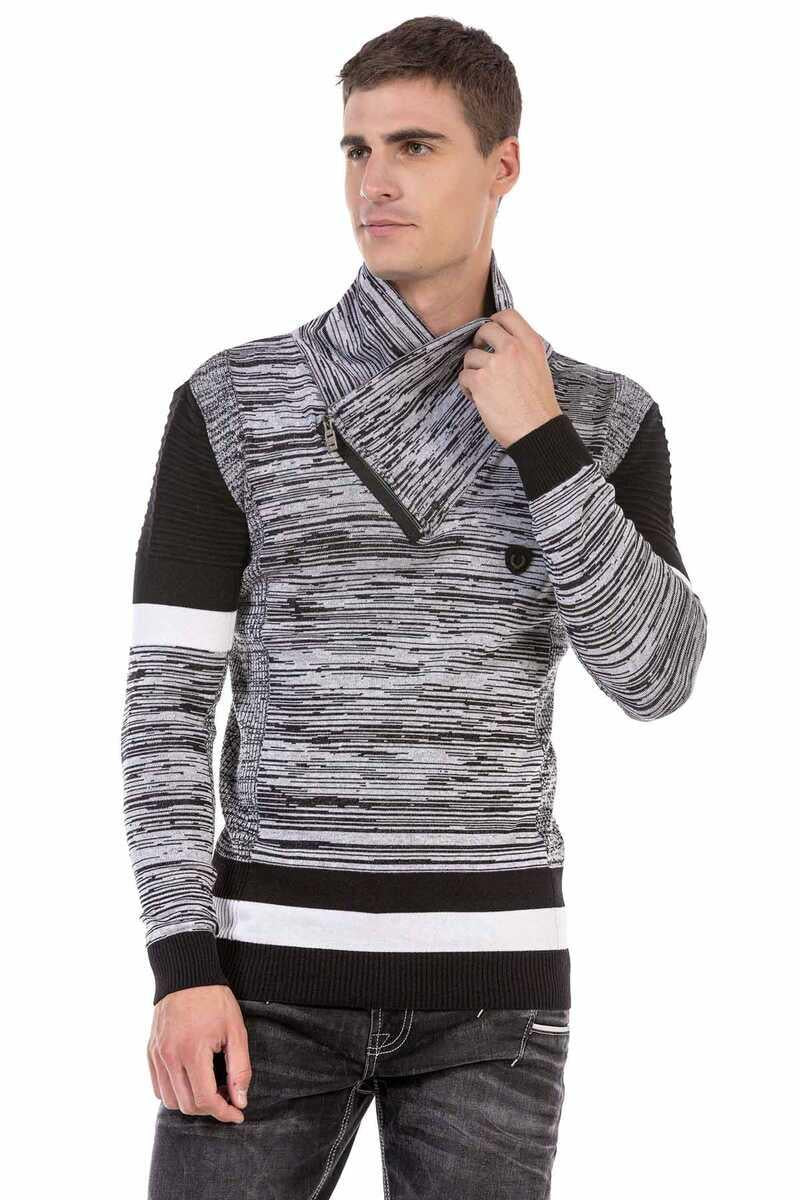 CP250 sweter męski z kołnierzem