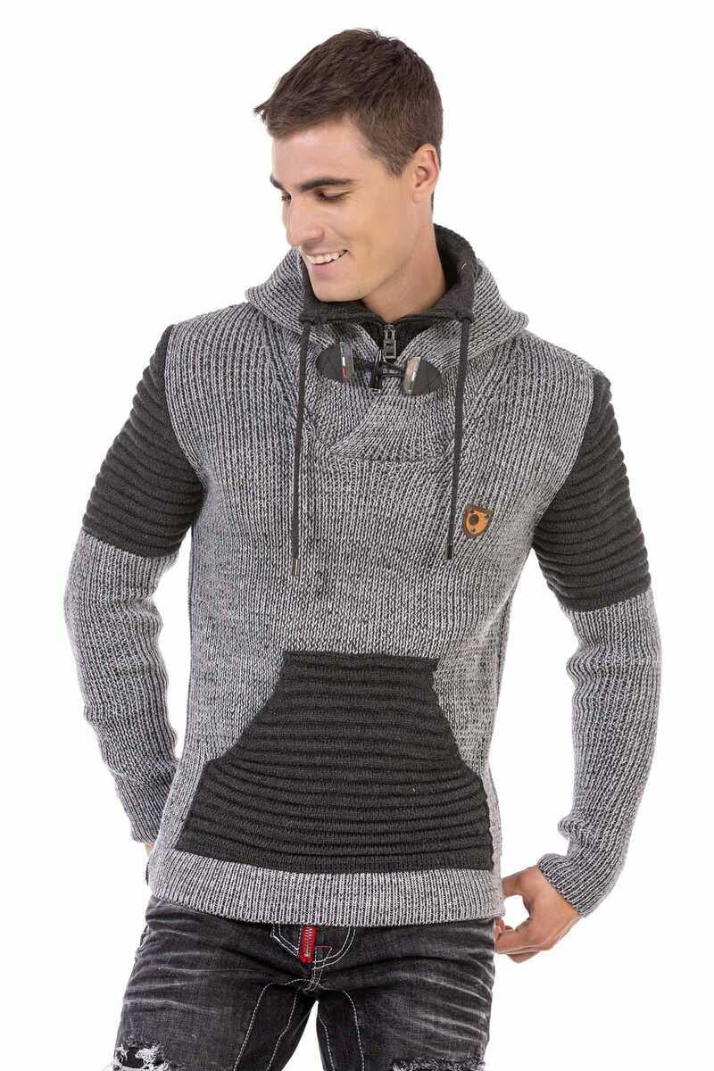 CP253 sweter męski z kapturem