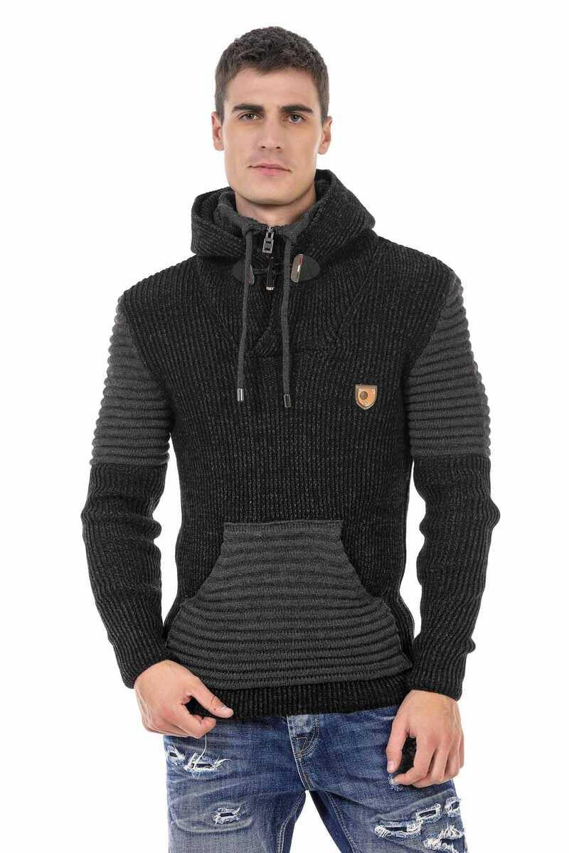 CP253 sweter męski z kapturem