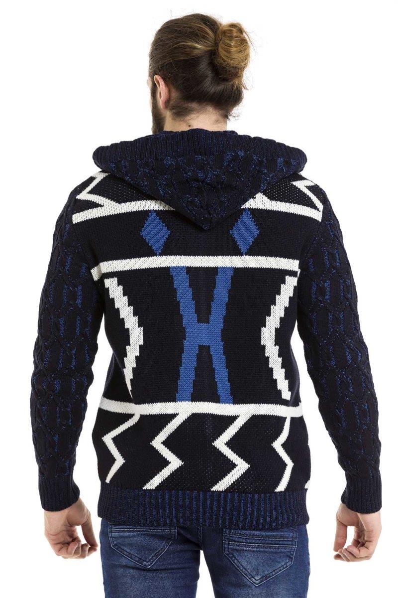 CP256 sweter męski rozpinany w nowoczesnym designie