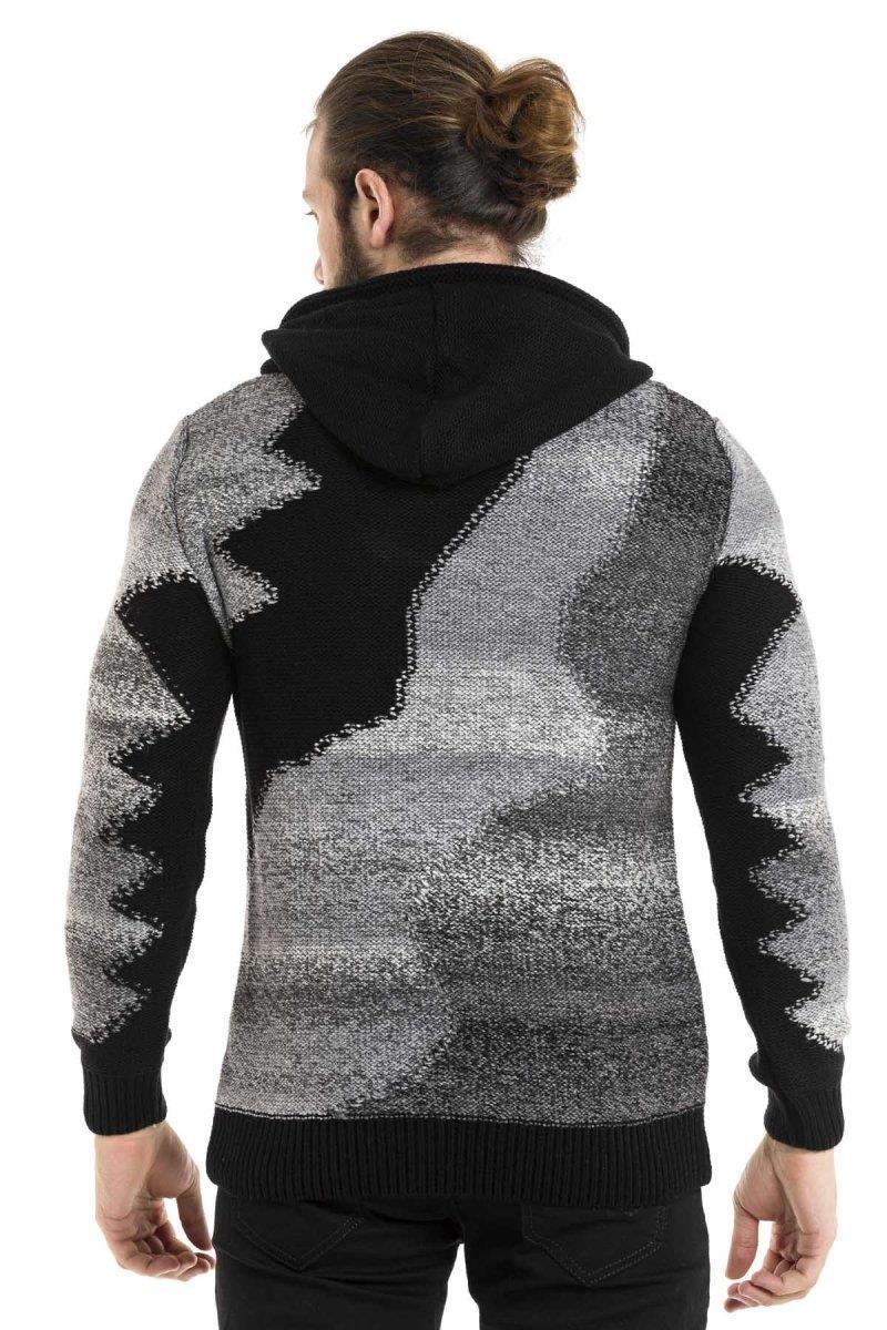 CP261 sweter męski z kapturem