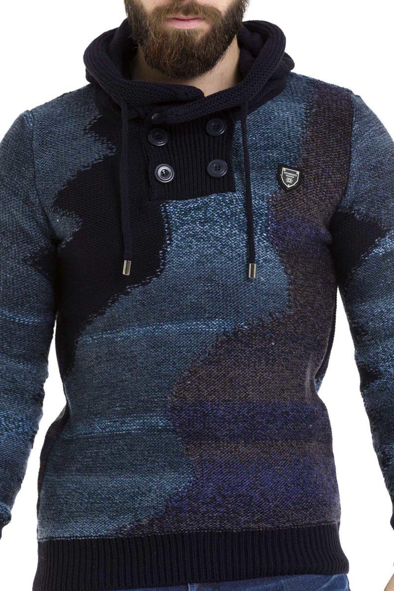CP261 sweter męski z kapturem