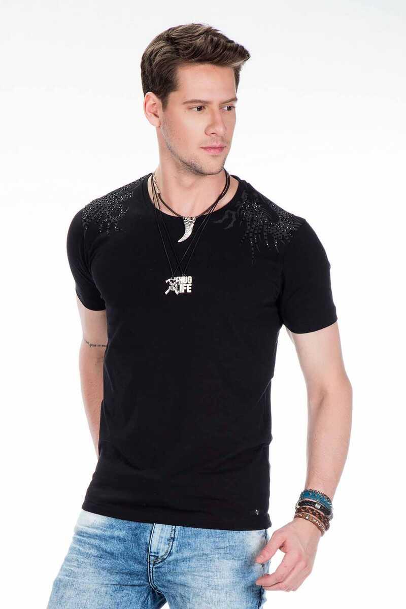 CT376 t-shirt męski z kamieniami